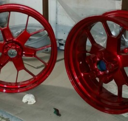 An image of some wheels we powder coated