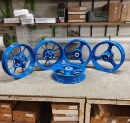An image of some wheels we powder coated